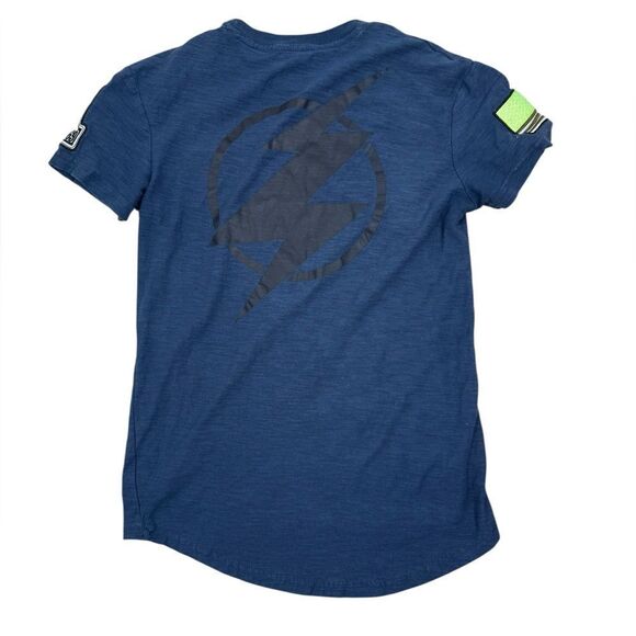 Versace 1969 Italia Kids Blue Live Fast Have A Blast Graphic Tee T-shirt - Picture 3 of 7